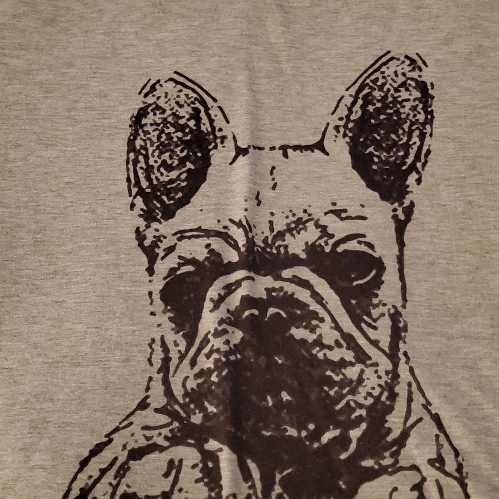 Grey shirt sleeve t-shirt Frenchie